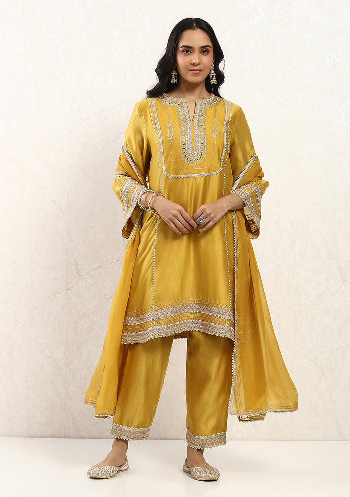 Embroidered Honey Straight Kurta Set