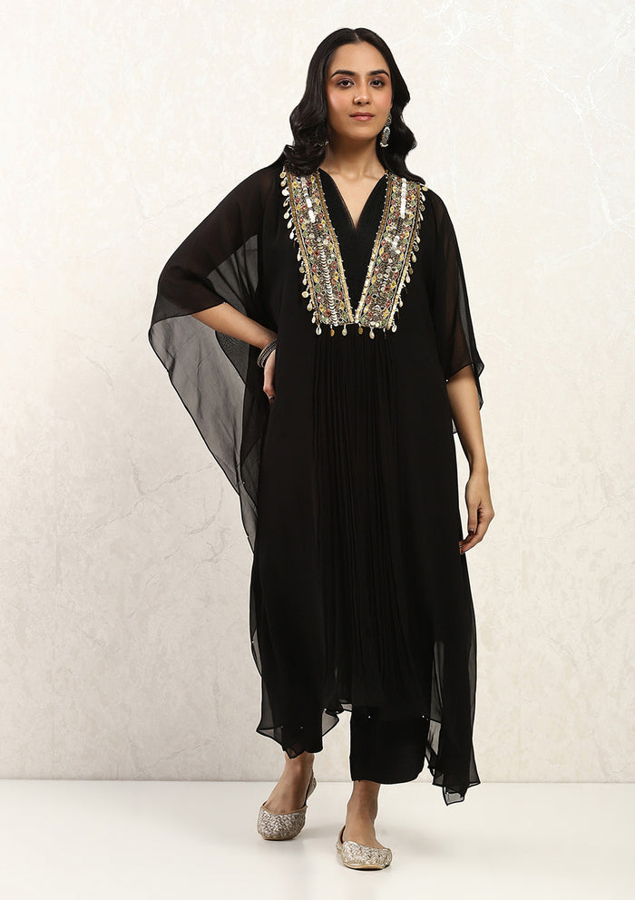 Nur Black Kaftan Set