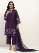 Plum Applique Kurta Set