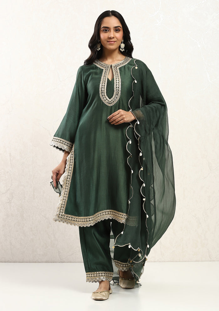 Emerald Scalloped Kurta Set