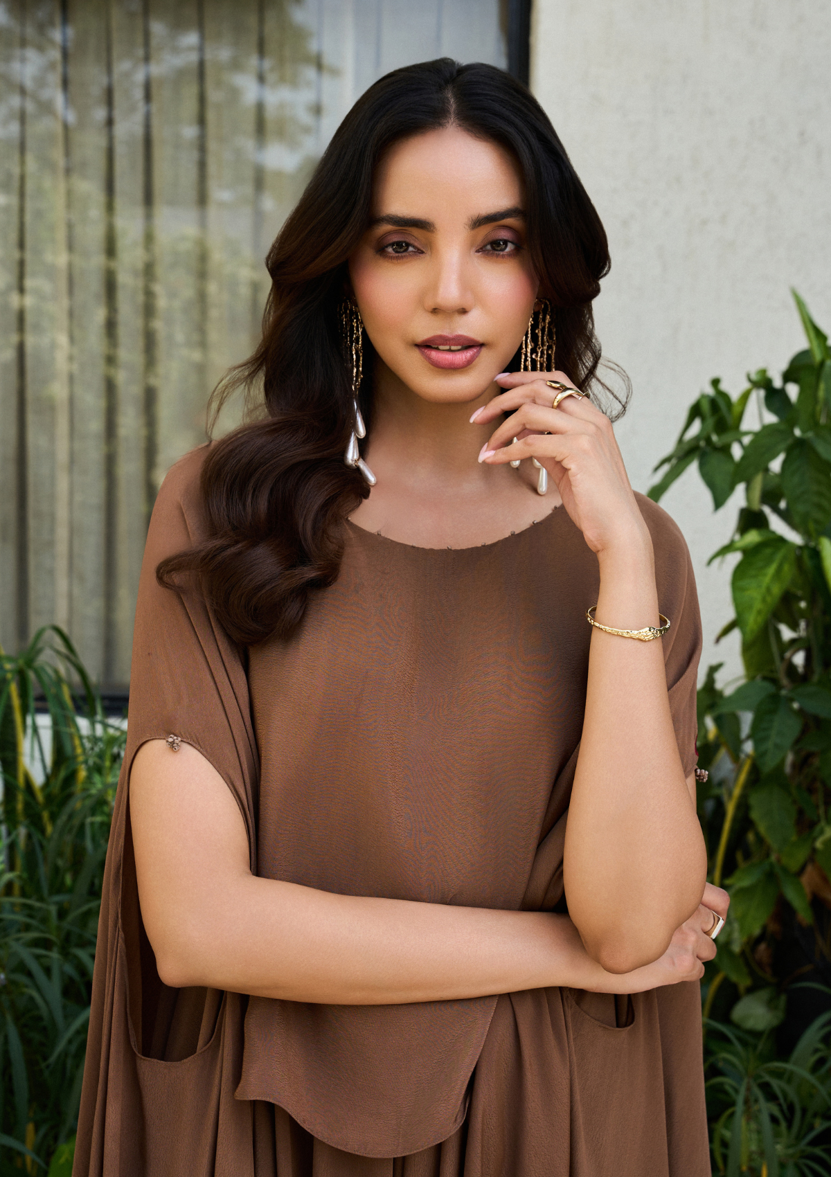 Mocha Drape Dress