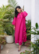Fuchsia Florale Kaftan Set
