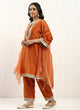 Saffron Scalloped Kurta Set