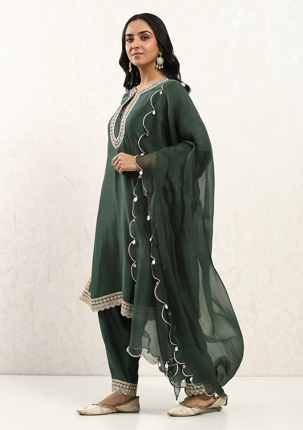 Emerald Scalloped Kurta Set