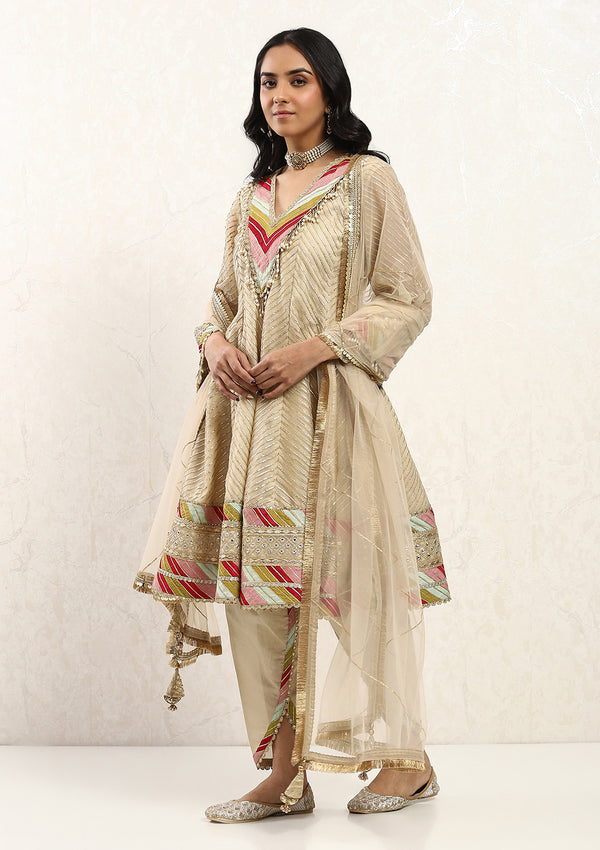 Ivory Gota Kurta Set