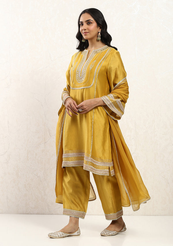 Embroidered Honey Straight Kurta Set