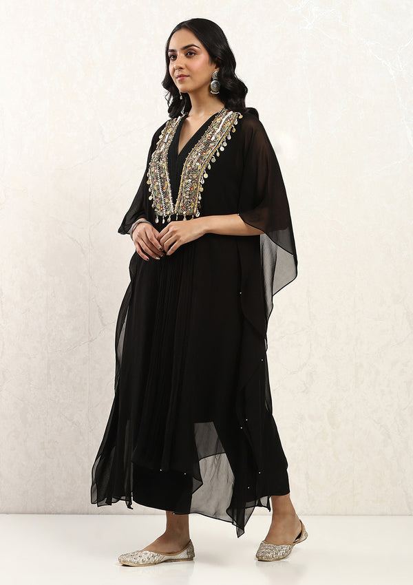 Nur Black Kaftan Set