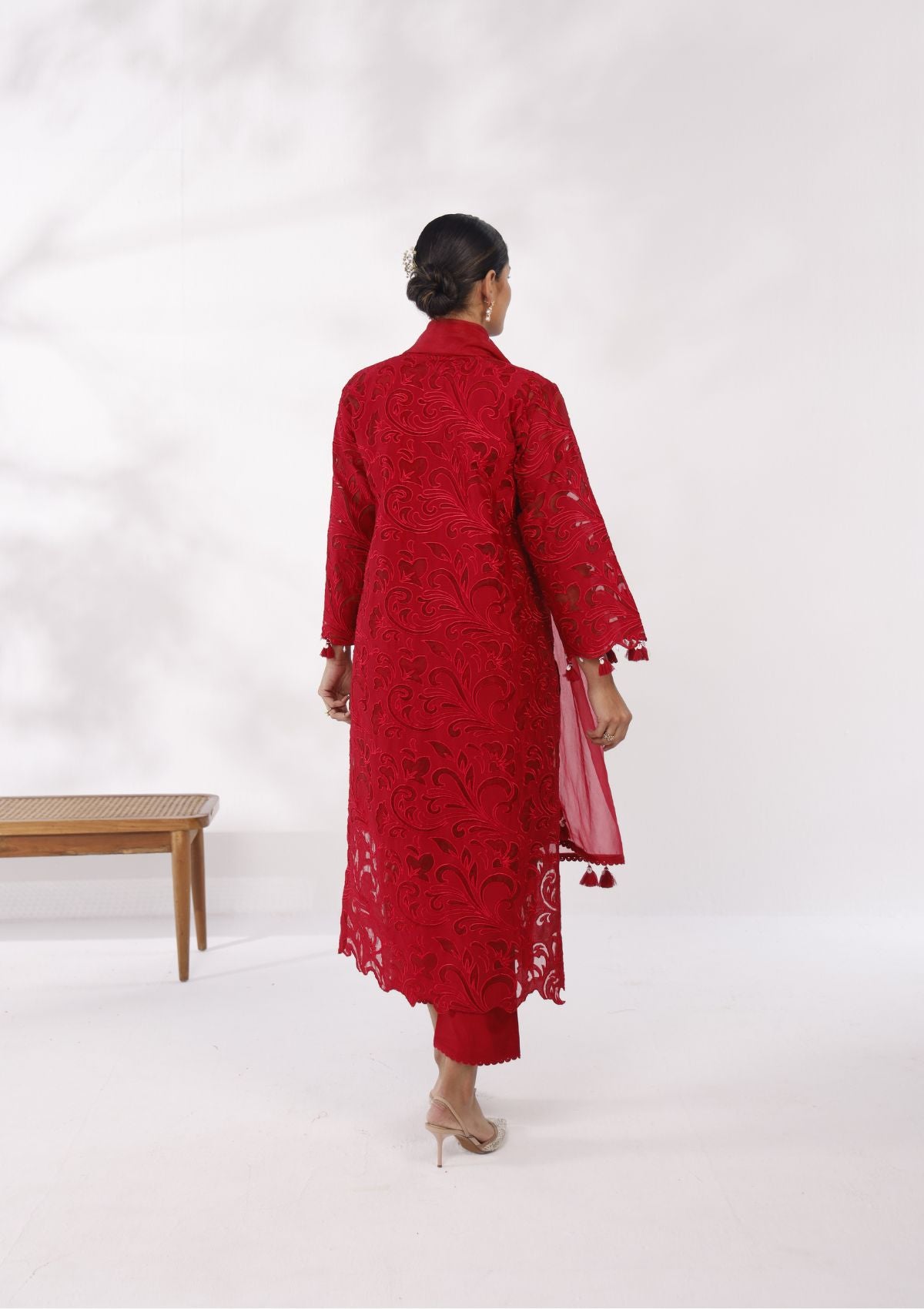 Ruby Applique Embroidered Kurta Set