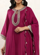 Pink Scalloped Kurta Set