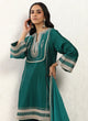 Embroidered Emerald Straight Kurta Set