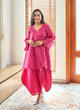 Fuchsia Flora Cutwork Kurta Set