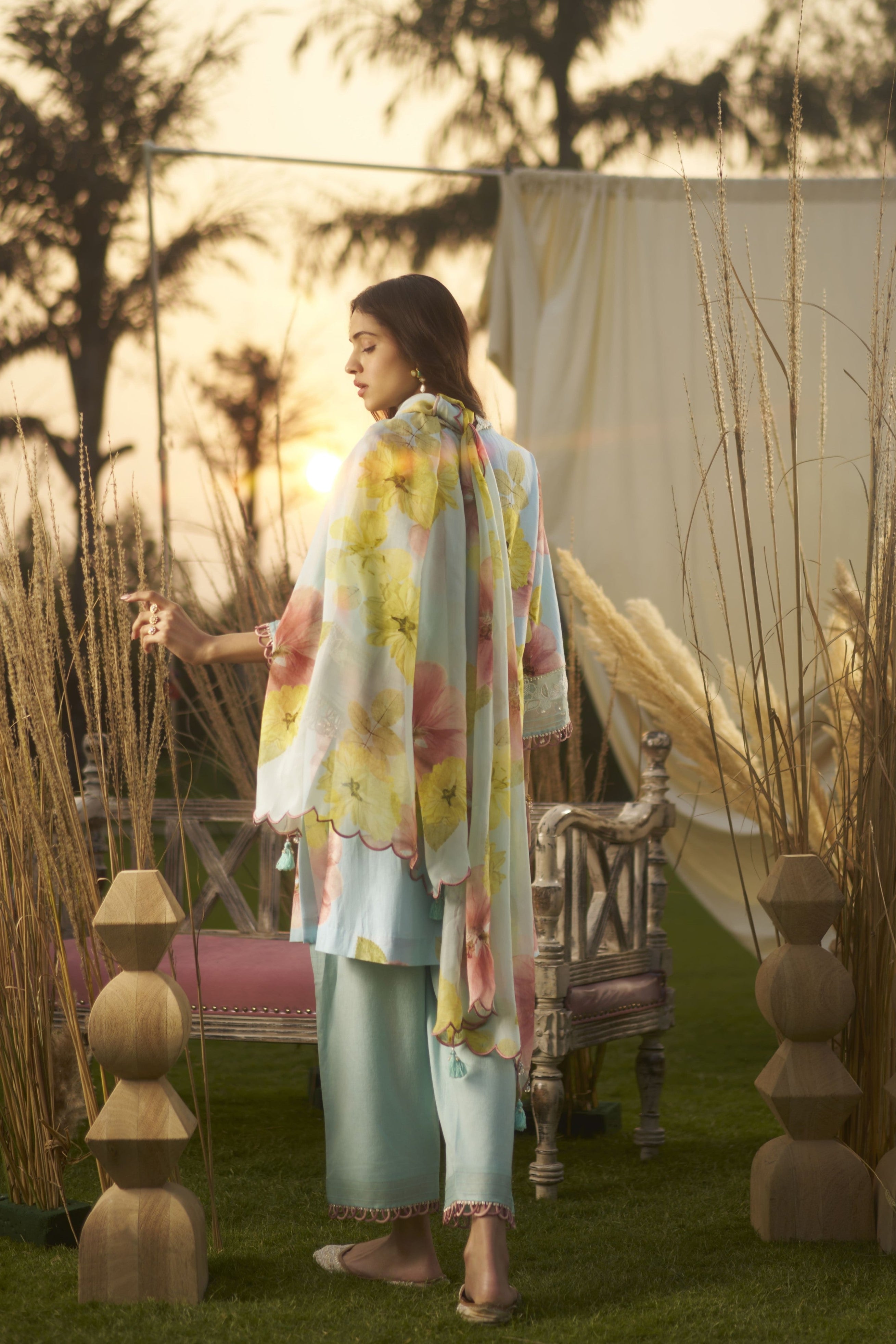 Suhani Sky Cutwork Kurta Set
