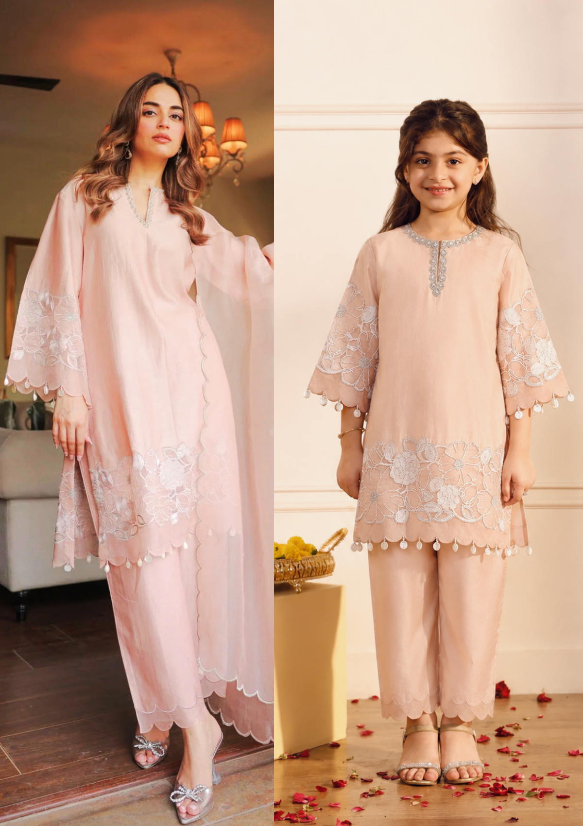 Blush Applique Duo