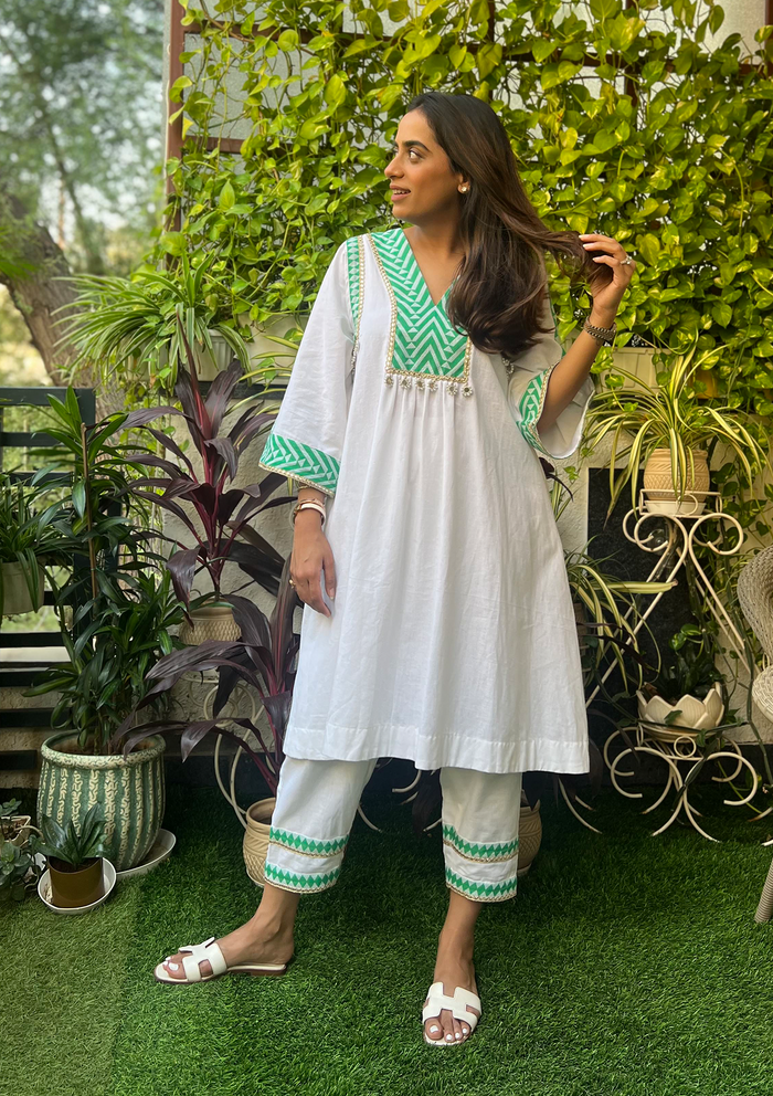 Emerald Aztec Kurta Set