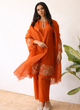 Saffron Applique Kurta Set