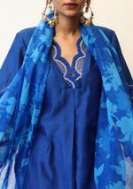 Bagh Sapphire Scalloped Kurta Set