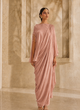 Blush Draped Saree set