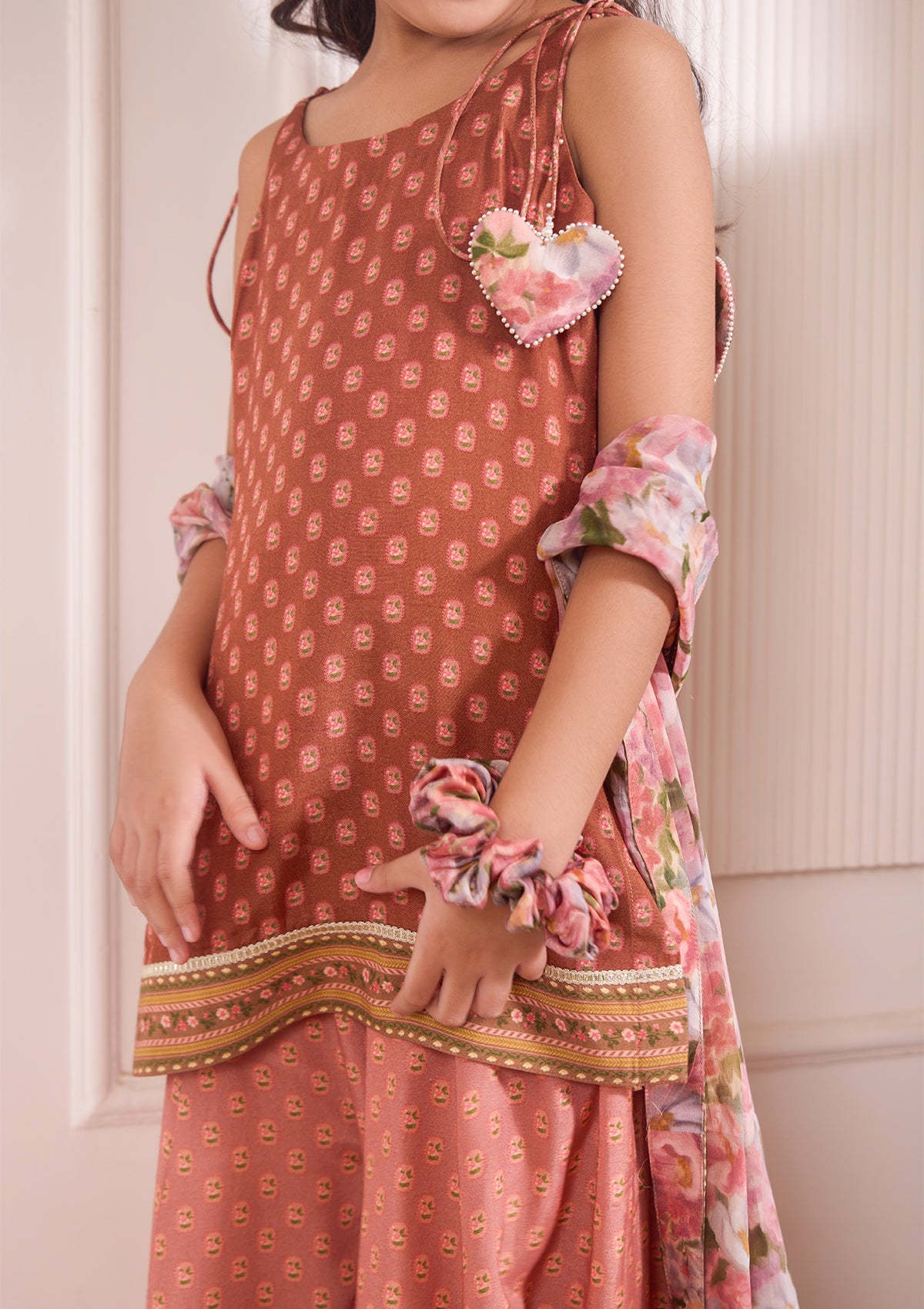 Kids Coral Meadow Sharara Set
