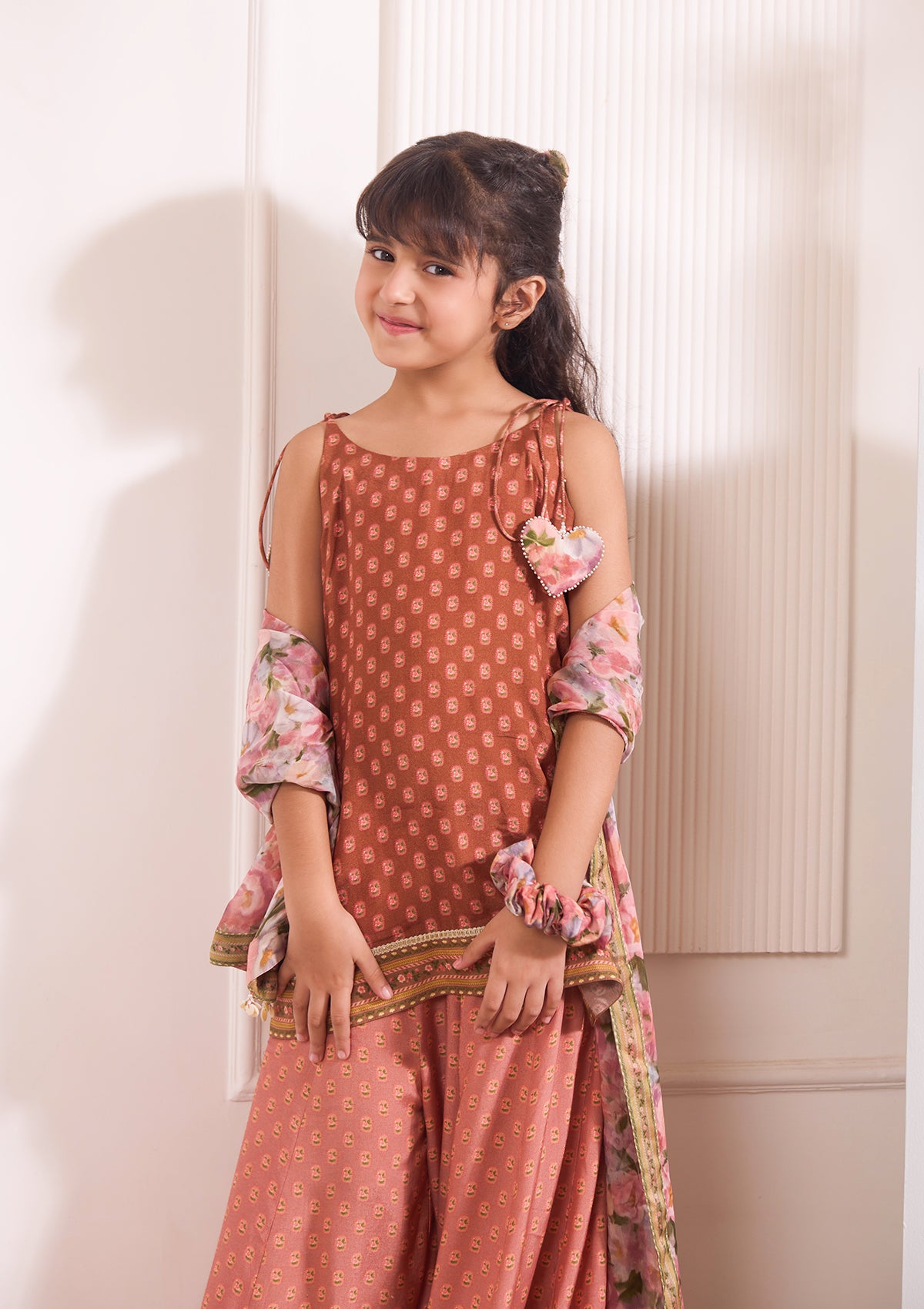 Kids Coral Meadow Sharara Set