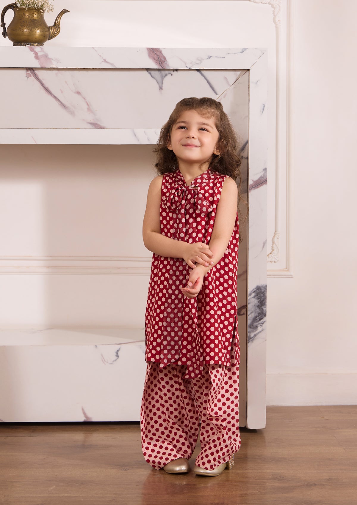 Kids Ruby Polka Farshi Set