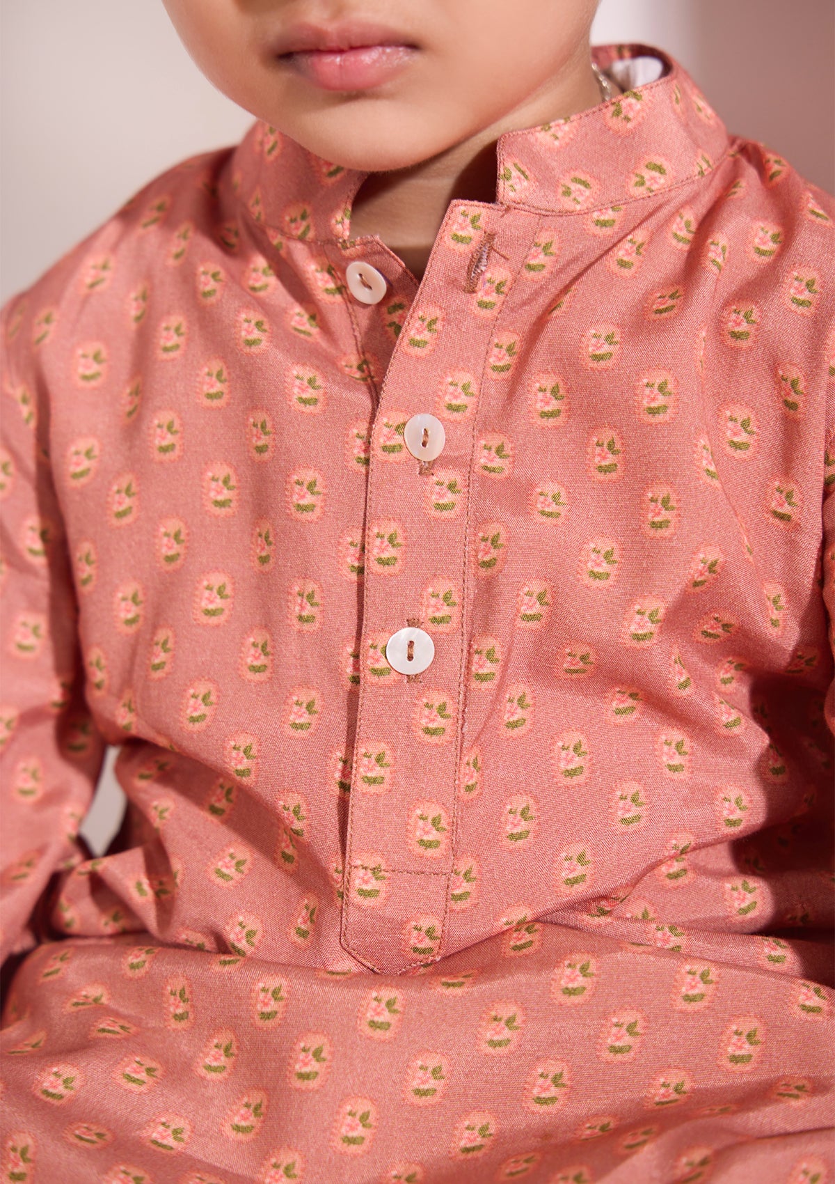 Kids Coral Meadow Kurta Set