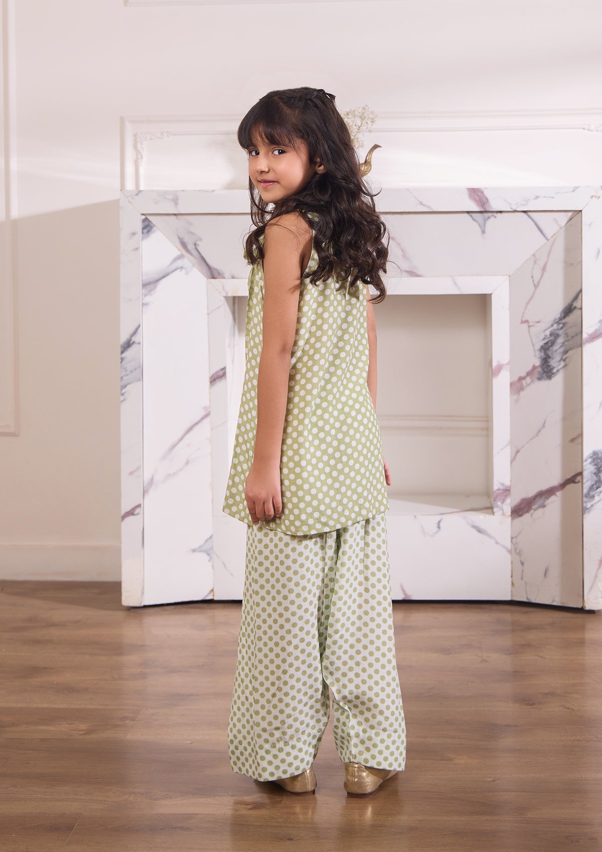 Kids Sage Polka Farshi Set