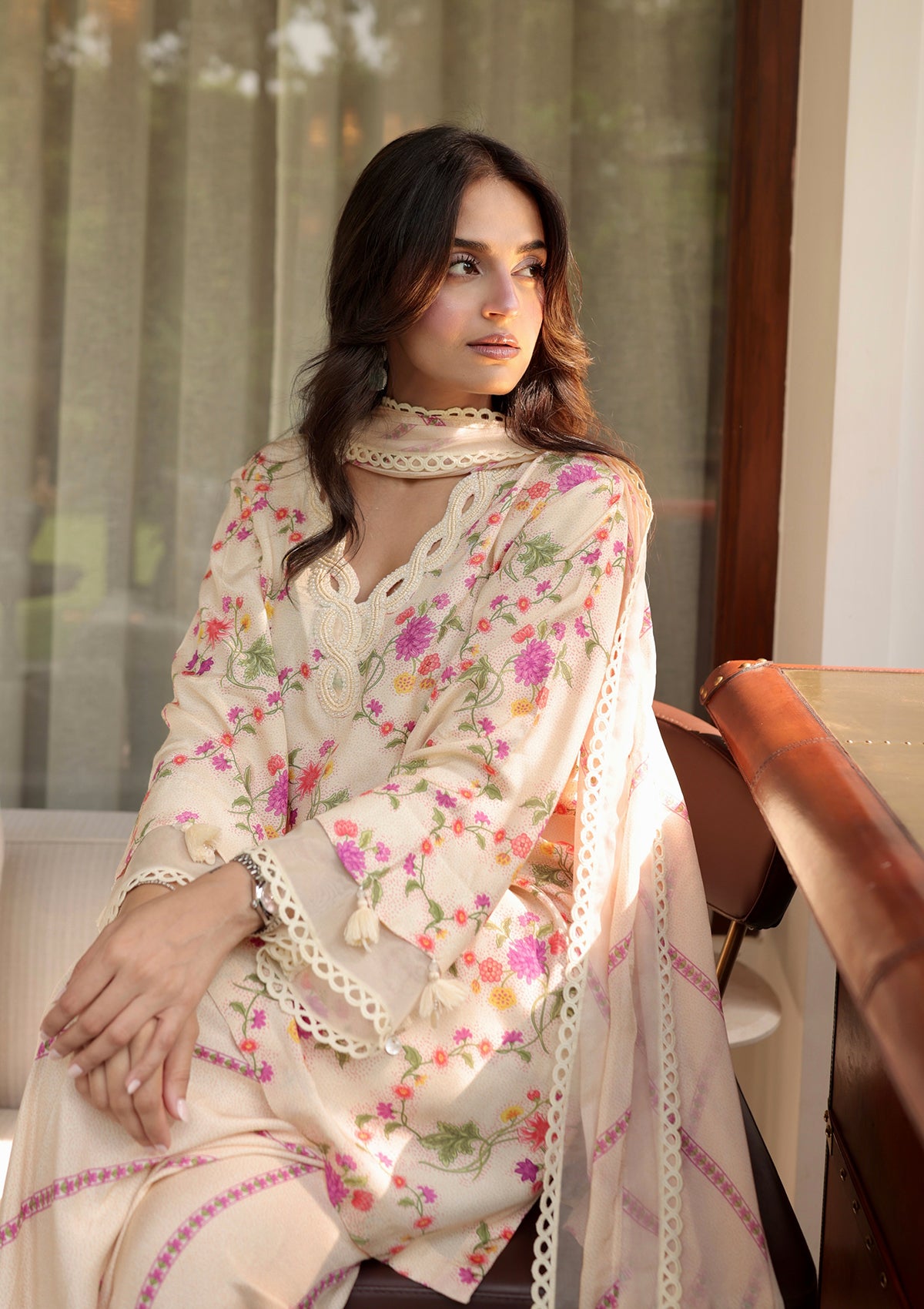 Ivory Braid Kurta Set