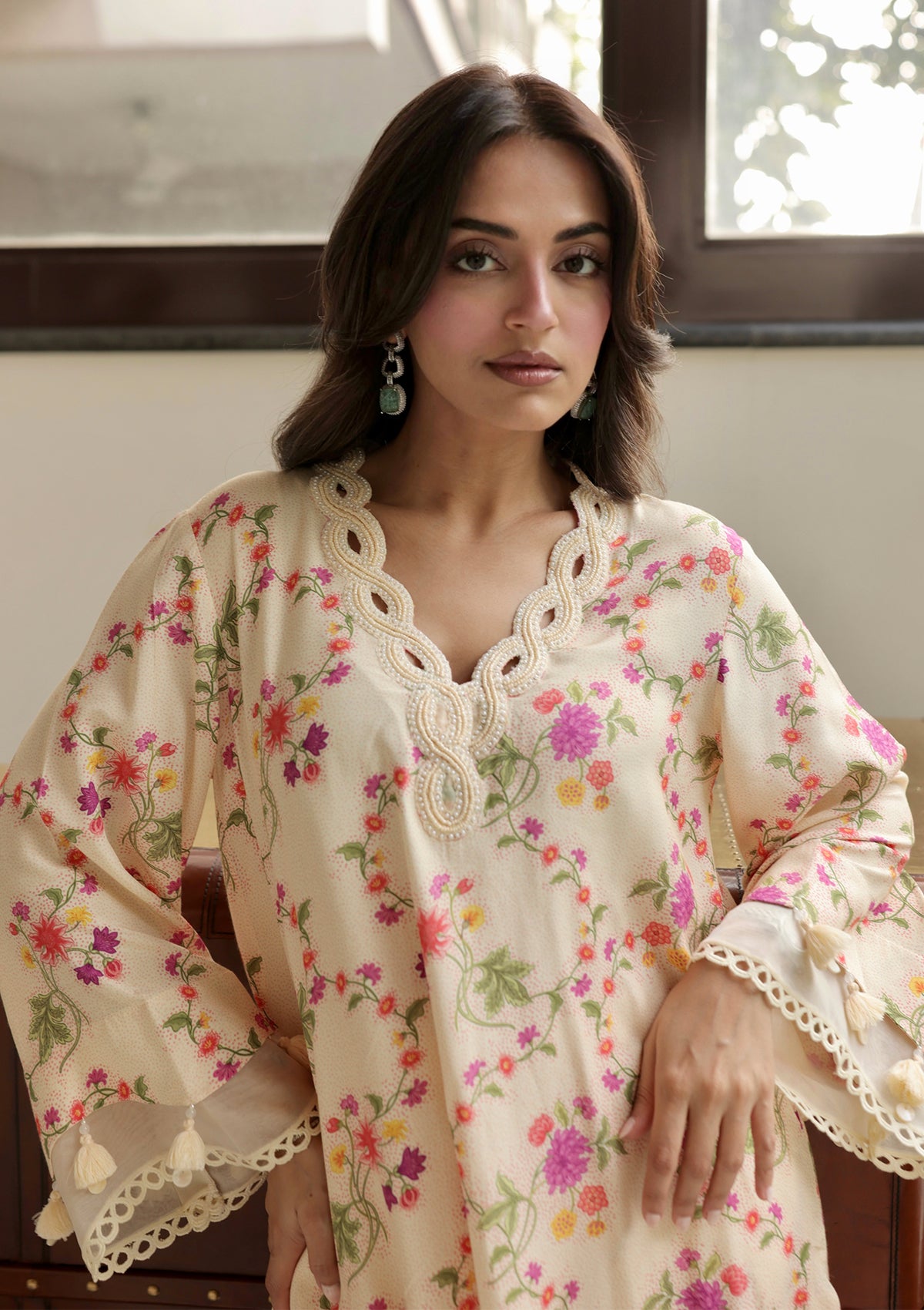 Ivory Braid Kurta Set