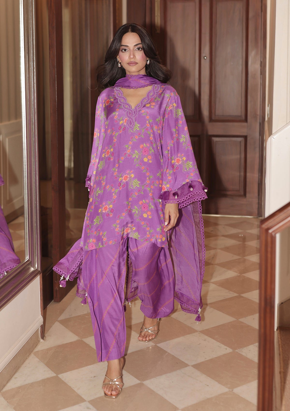 Lavender Braid Kurta Set
