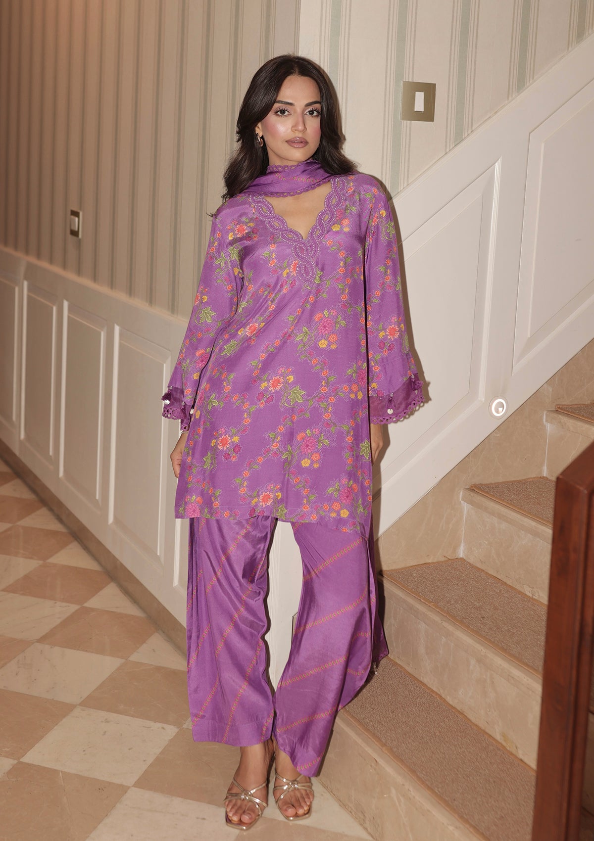 Lavender Braid Kurta Set