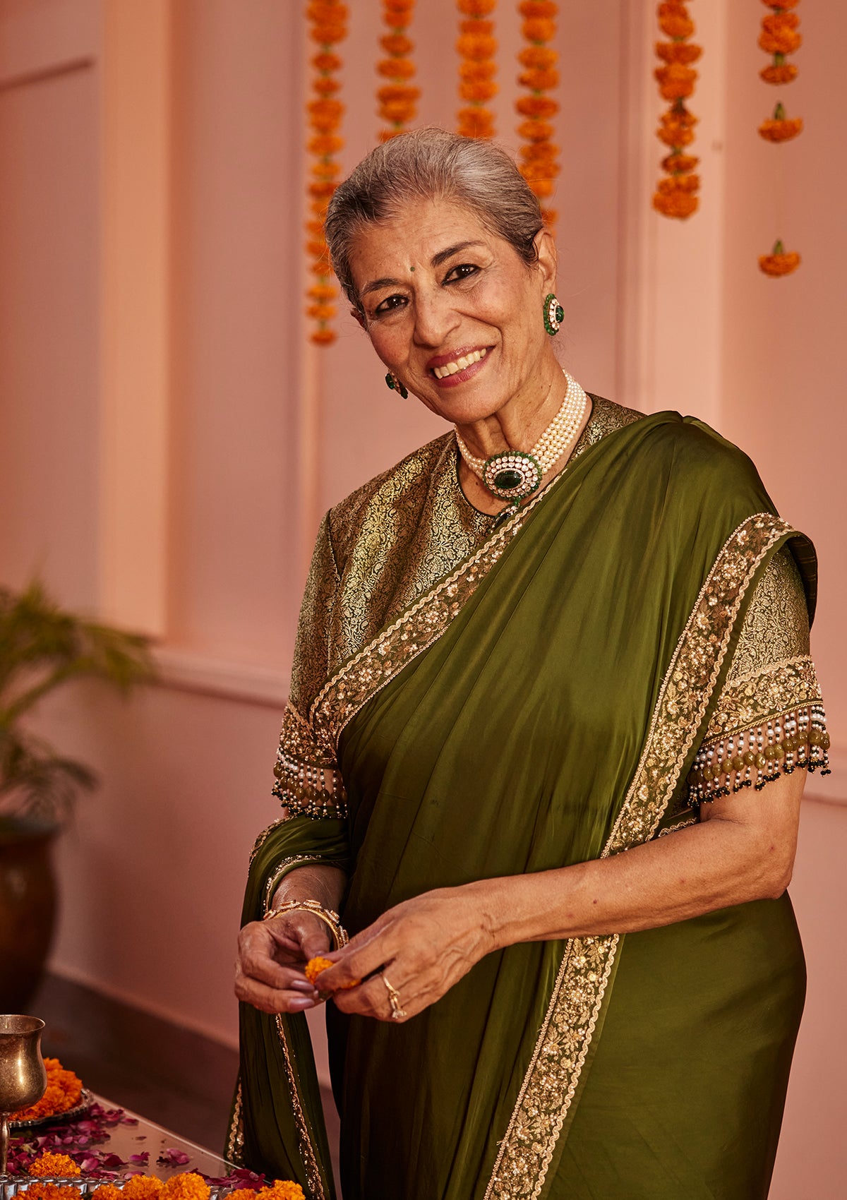 Henna Pre-Draped Saree