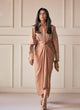 Mocha Mykonos Draped Skirt Set