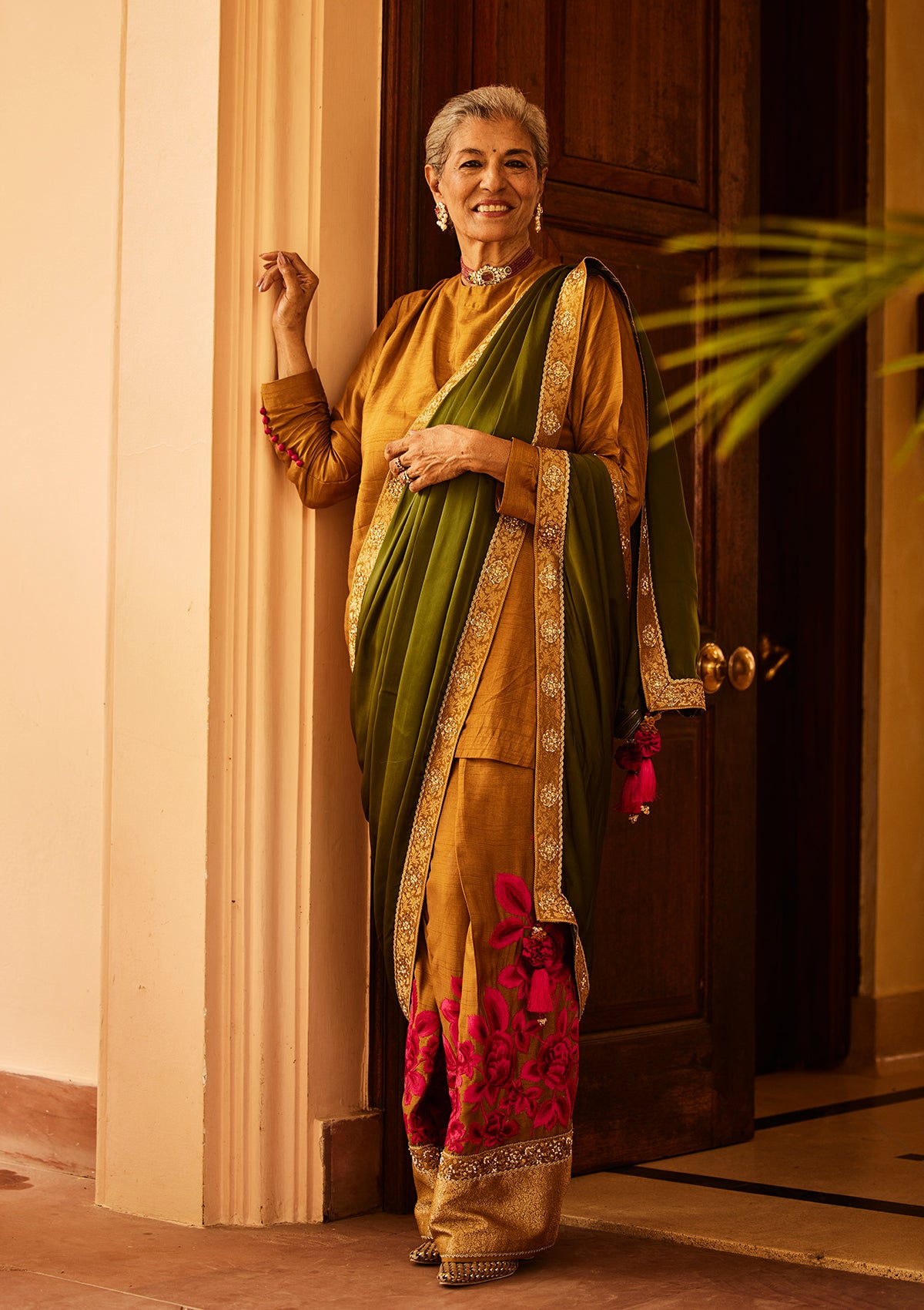 Ochre Threadwork Farshi Set
