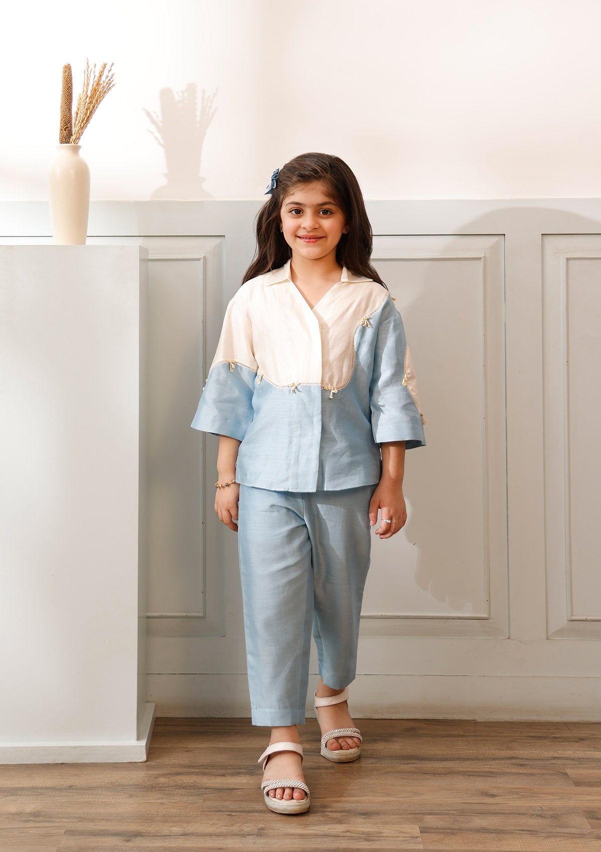 Kids Ice Blue Santorini Co-ord Set