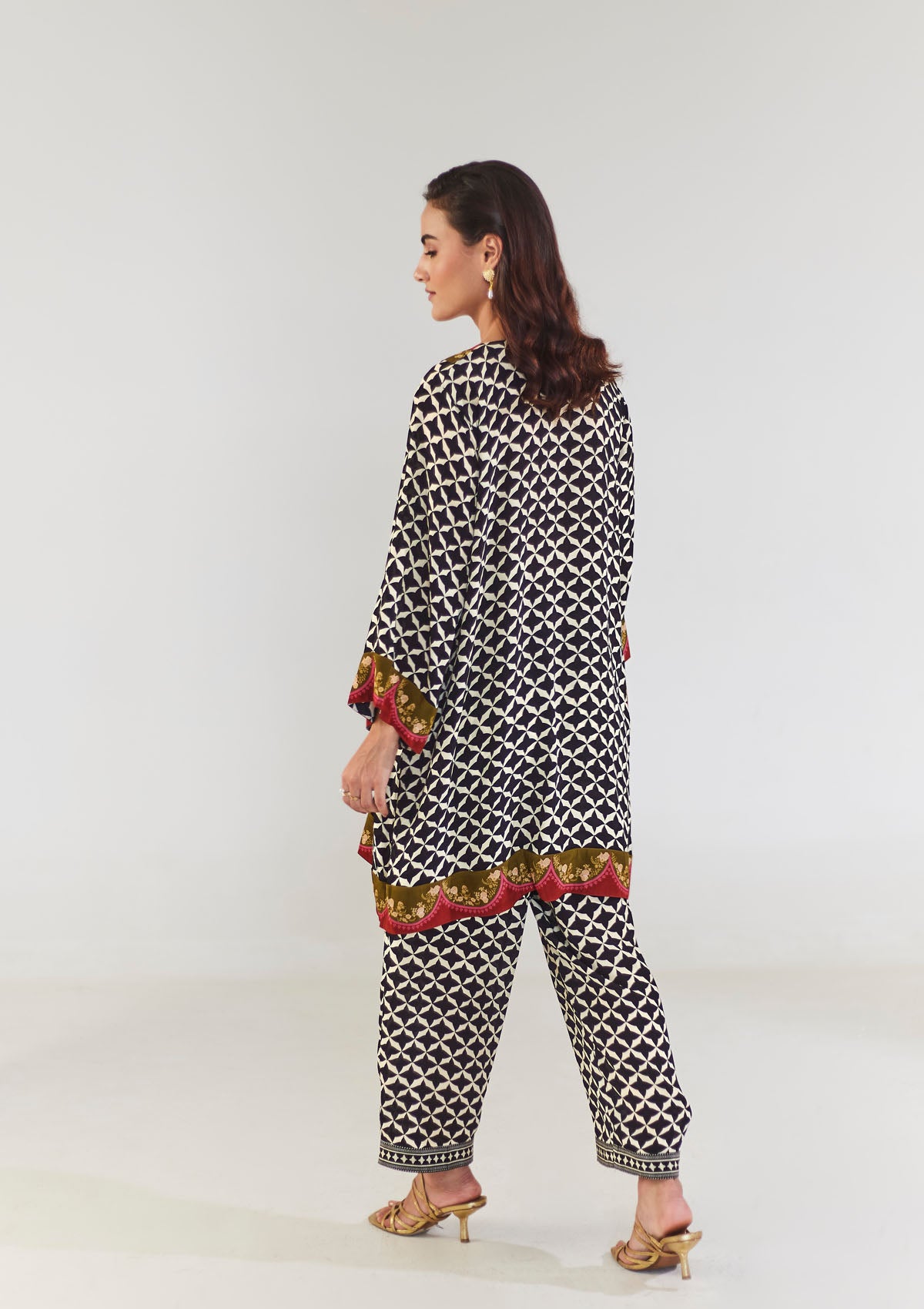 Yin and Yang Black Kurta Set