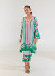 Peas In A Pod Teal and Pink Kaftan Kurta Set