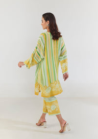 Peas In A Pod Sage and Honey Kaftan Kurta Set