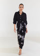 Sun and Sky Black Draped Skirt Set