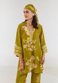 Sun and Sky Sage Short Kurta Set