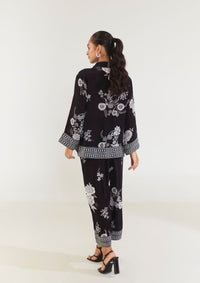 Sun and Sky Black Print Co-ord Set