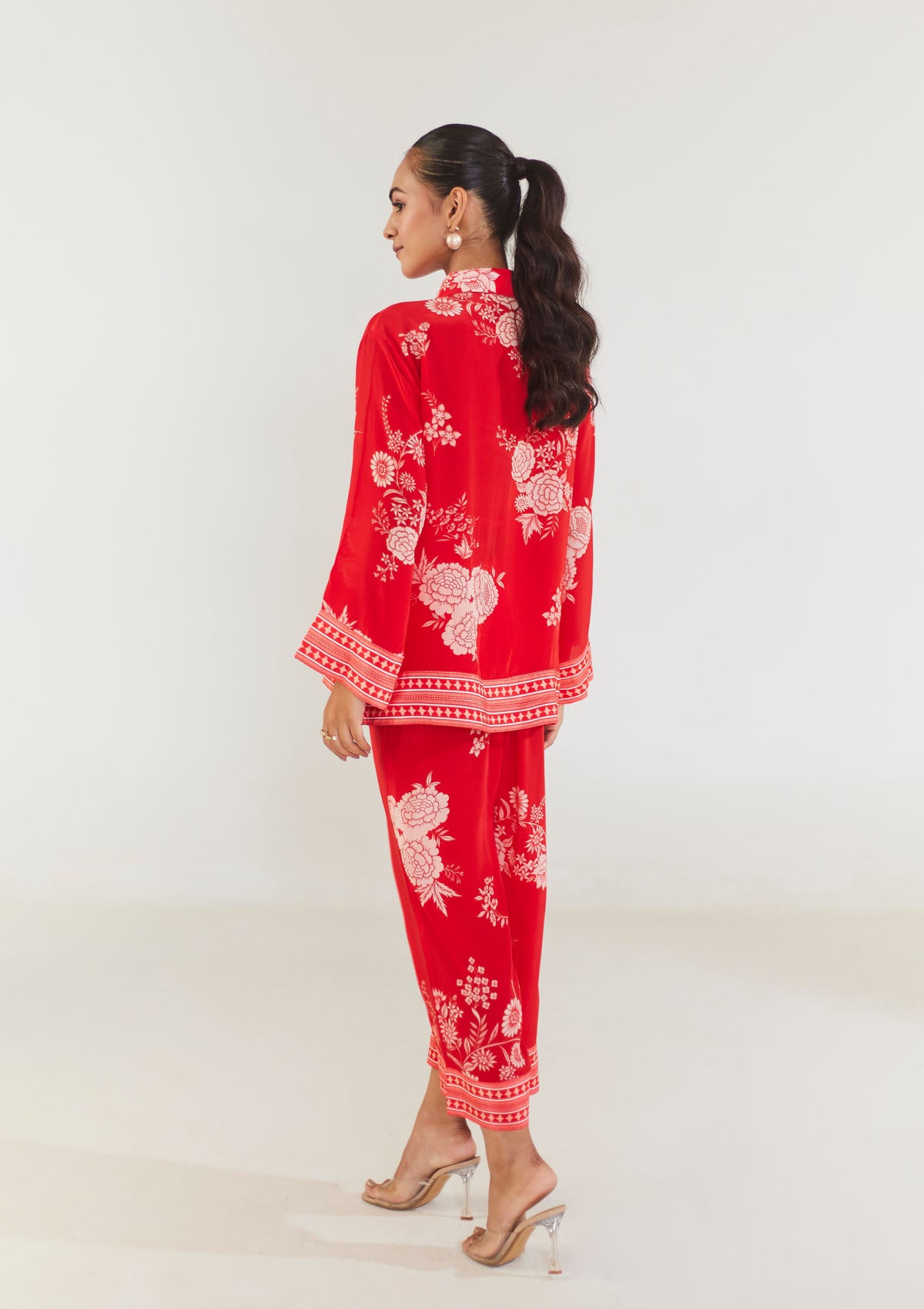 Sun and Sky Scarlet Print Co-ord Set