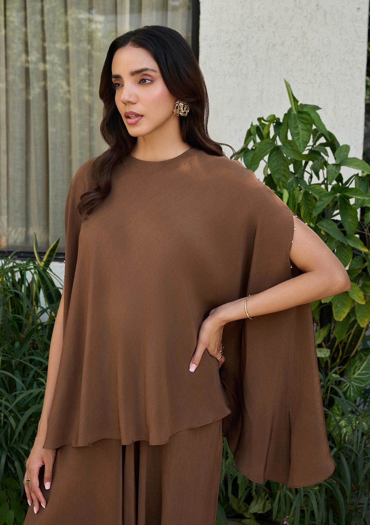 Mocha Draped Co-ord Set