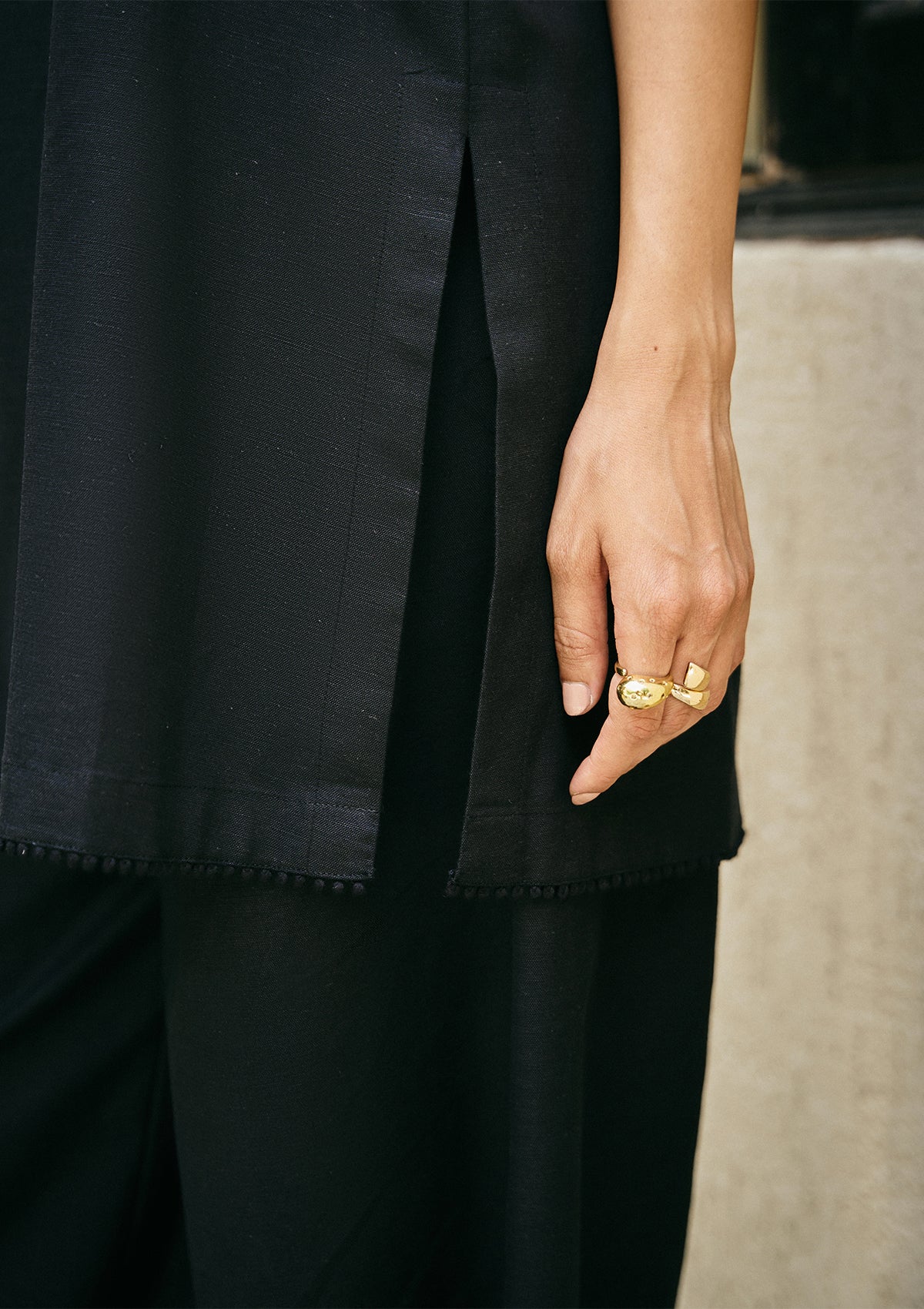 Black Balloon Pant Set