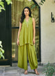 Lime Pintuck Kurta Set