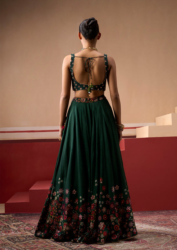 Ira Emerald Lehenga Set