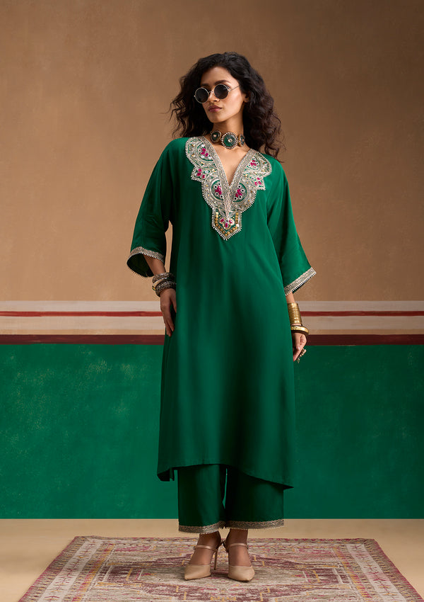 Emerald Pheran Kurta Set