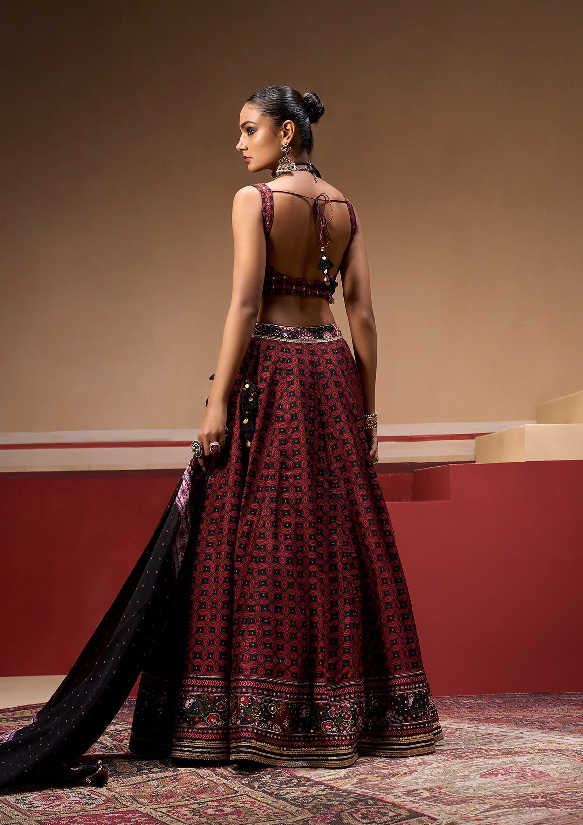 Sindh Plum Lehenga Set