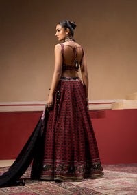 Sindh Plum Lehenga Set