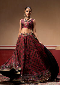 Sindh Plum Lehenga Set