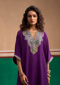 Plum Pheran Kurta Set